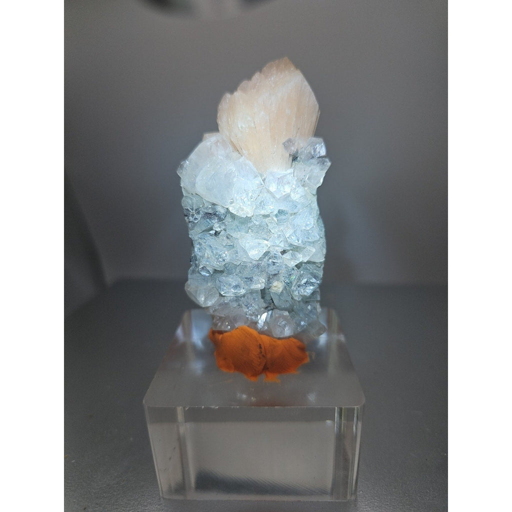 Apophyllite with Pink Stilbite Crystal Specimen — 51g | Natural Cluster from Madagascar
