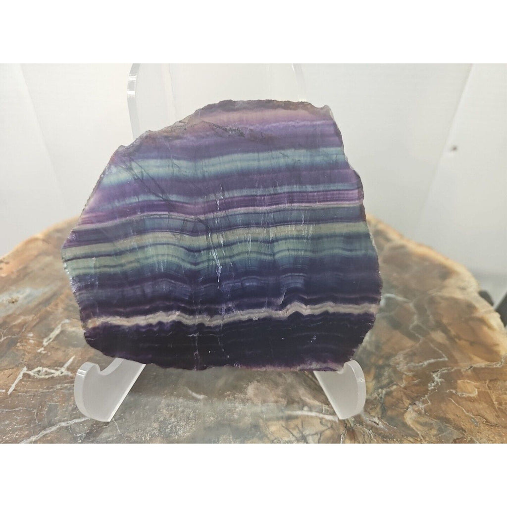 Rainbow Fluorite Crystal Flake Specimen — 380g | Natural Stone from Uruguay