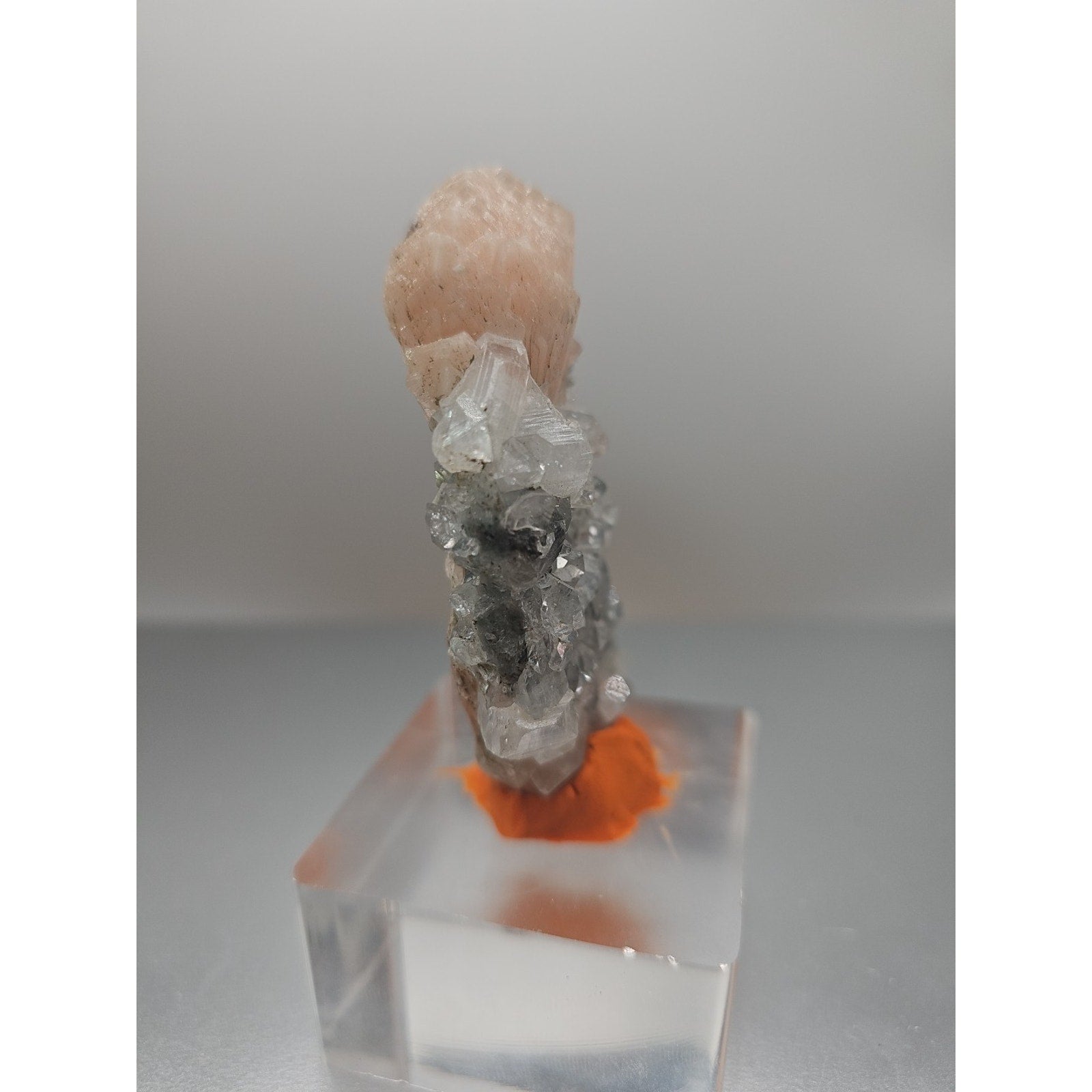 Apophyllite with Pink Stilbite Crystal Specimen — 51g | Natural Cluster from Madagascar