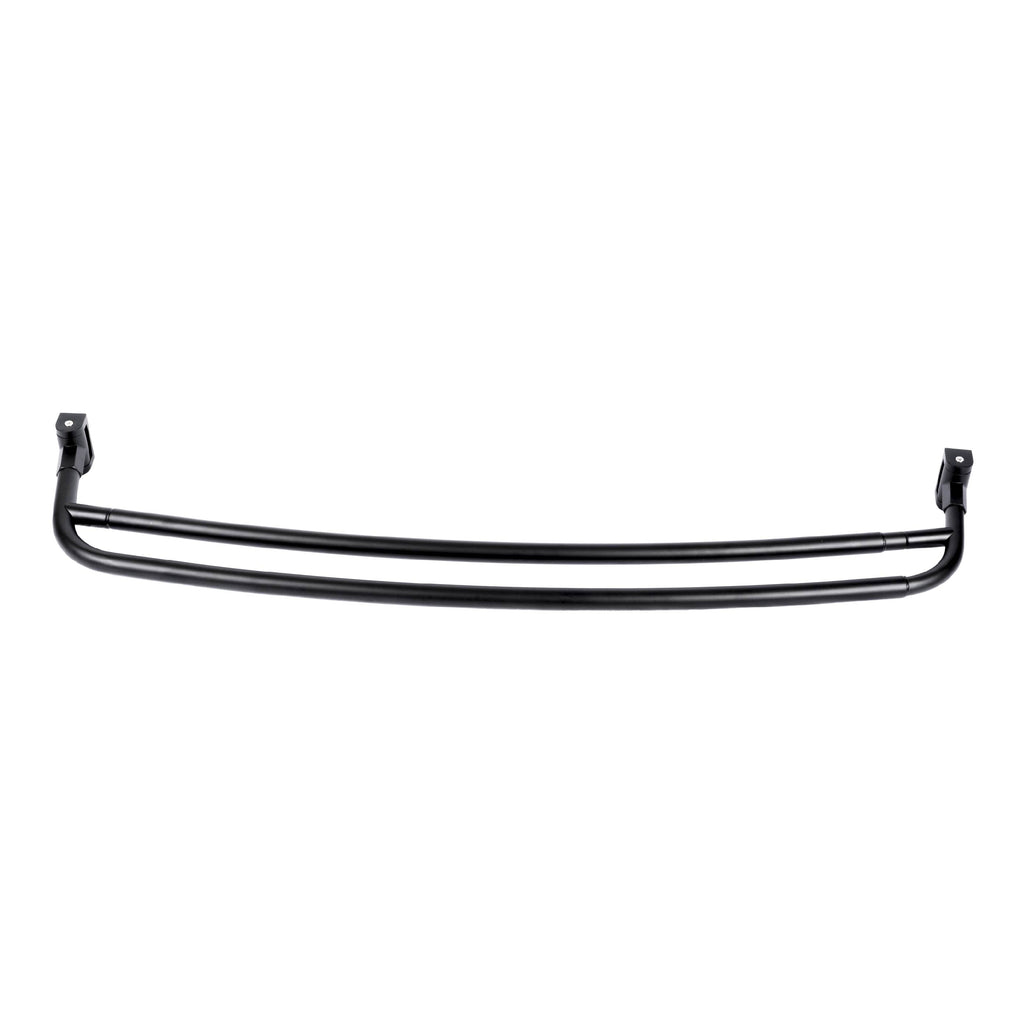 44 in. to 70 in. Double Curved Shower Rod (Matte Black Finish)