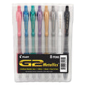 Pilot G2 Metallics Gel Pen 8-Pack | Retractable Fine Point 0.7mm, Assorted Metallic Colors