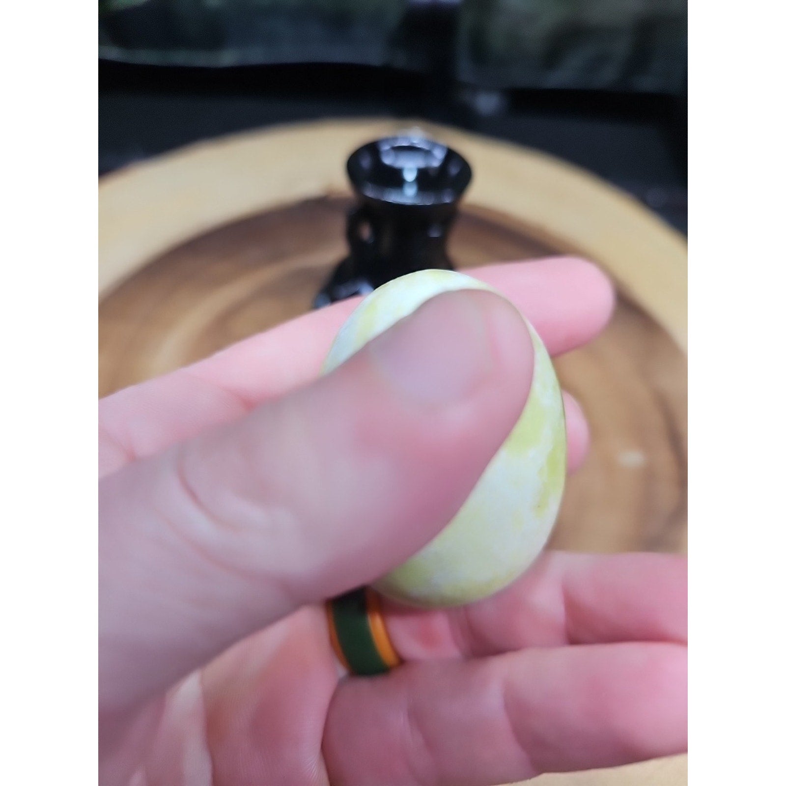 Lantian Jade Crystal Egg with Stand | Natural Polished Stone from China