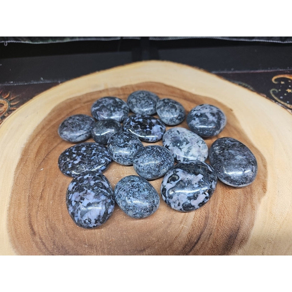 Polychrome Merlinite Gabbro Palm Stones — 5-Piece Set | Natural Crystal from Madagascar