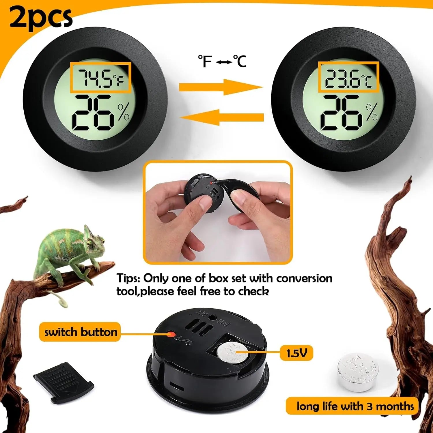 Digital Reptile Thermometer & Hygrometer