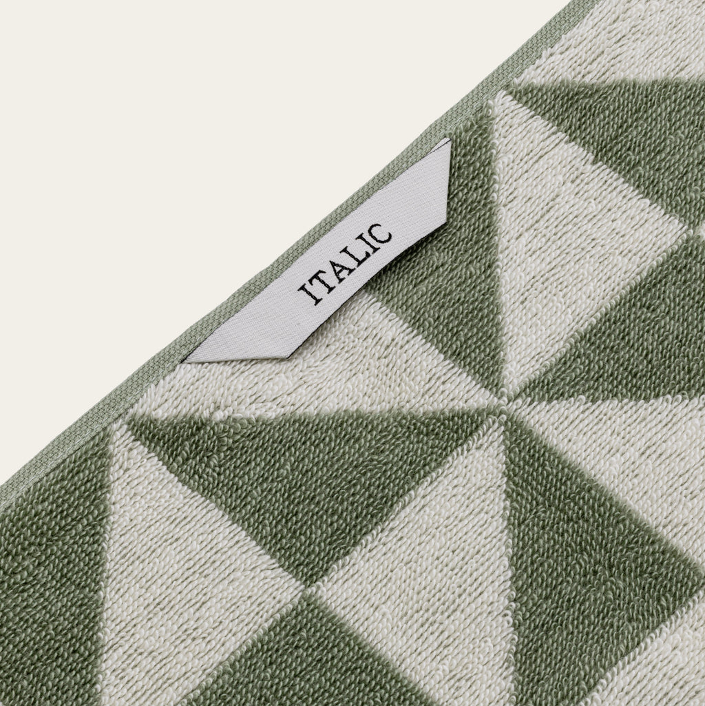 Italic Umbra Towels – 100% Australian Cotton, 600 GSM | Sage & Ecru | Sets from 2 to 12