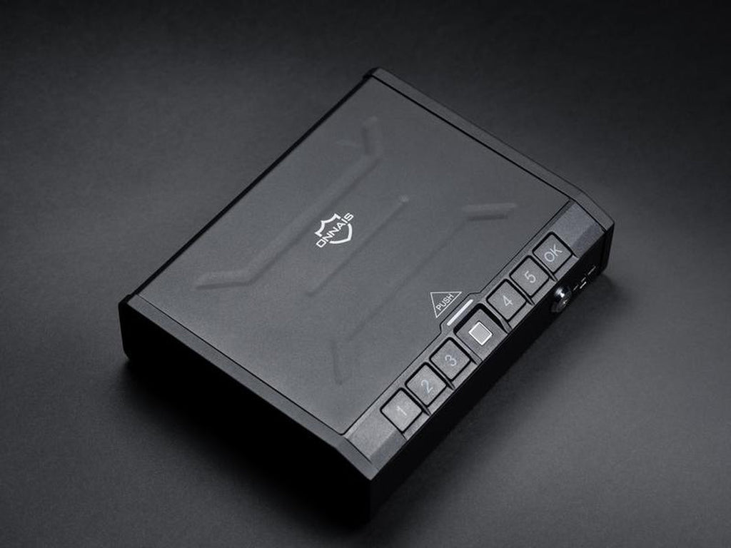 Iron PRO Biometric Fingerprint Gun Safe | Quick-Access Pistol Lock Box for Home, Nightstand & Car