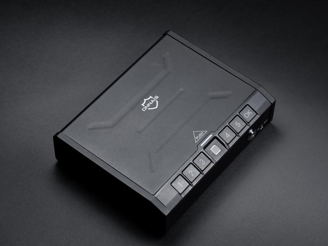 Iron PRO Biometric Fingerprint Gun Safe | Quick-Access Pistol Lock Box for Home, Nightstand & Car