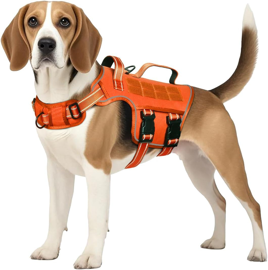 No-Pull Tactical Dog Harness with Molle System