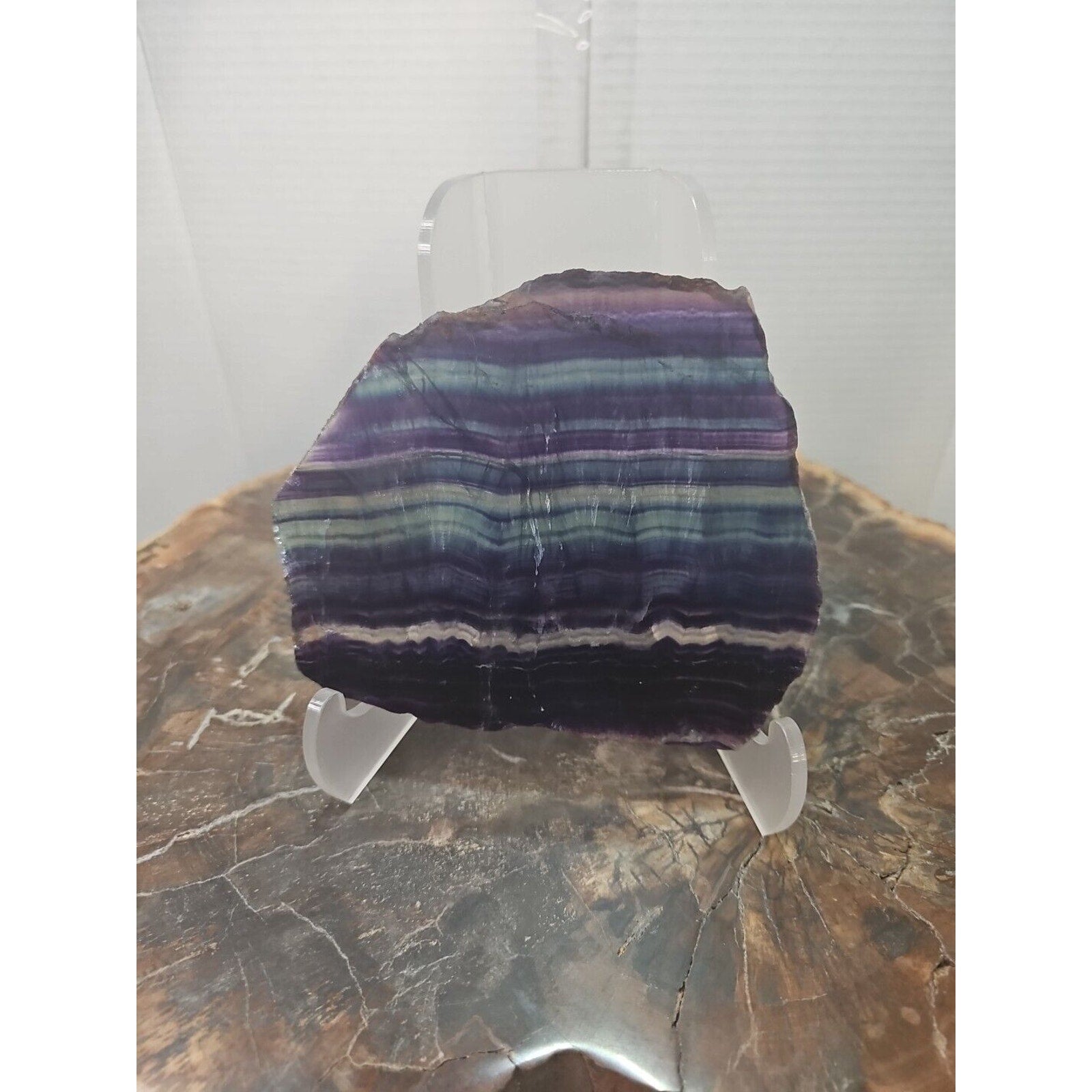 Rainbow Fluorite Crystal Flake Specimen — 380g | Natural Stone from Uruguay