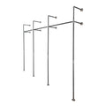 PIPE DECOR 115 in. Triple Wall Mounted Clothing Rack