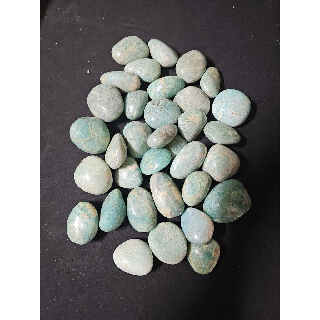 Green Amazonite Palm Stone — Large, Polished | Natural Crystal for Calm & Balance