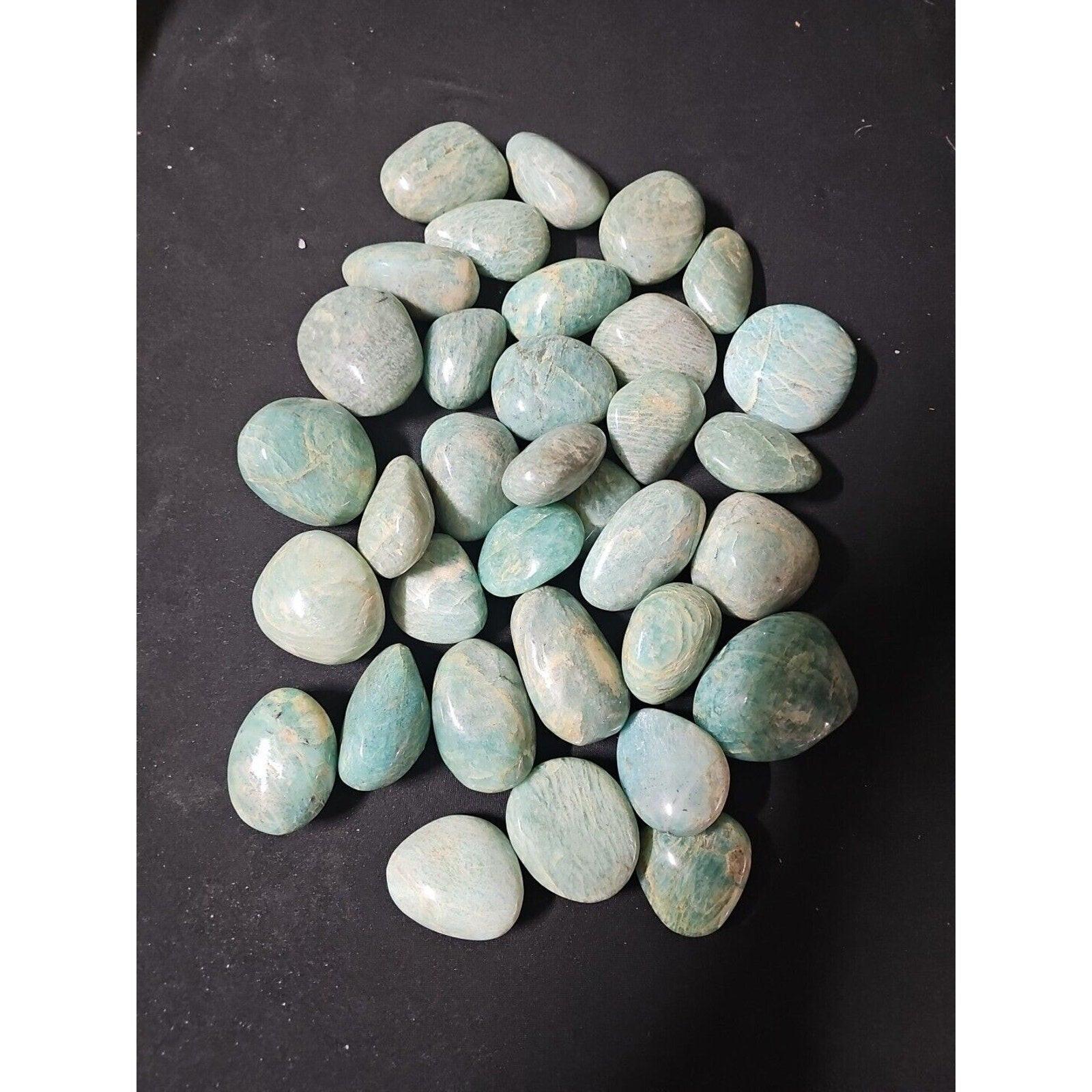 Green Amazonite Palm Stone — Large, Polished | Natural Crystal for Calm & Balance