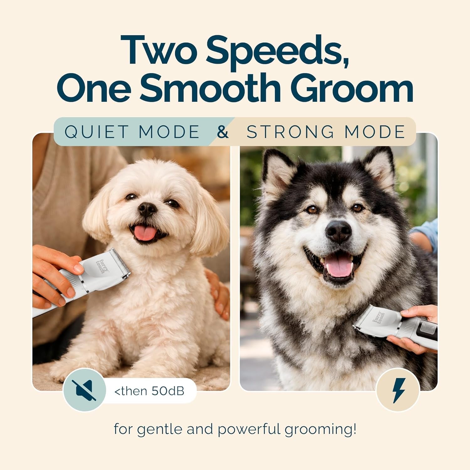 Cordless Pet Grooming Kit with Ceramic Blades
