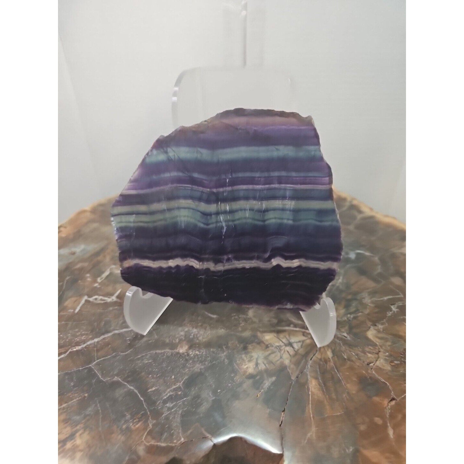 Rainbow Fluorite Crystal Flake Specimen — 380g | Natural Stone from Uruguay