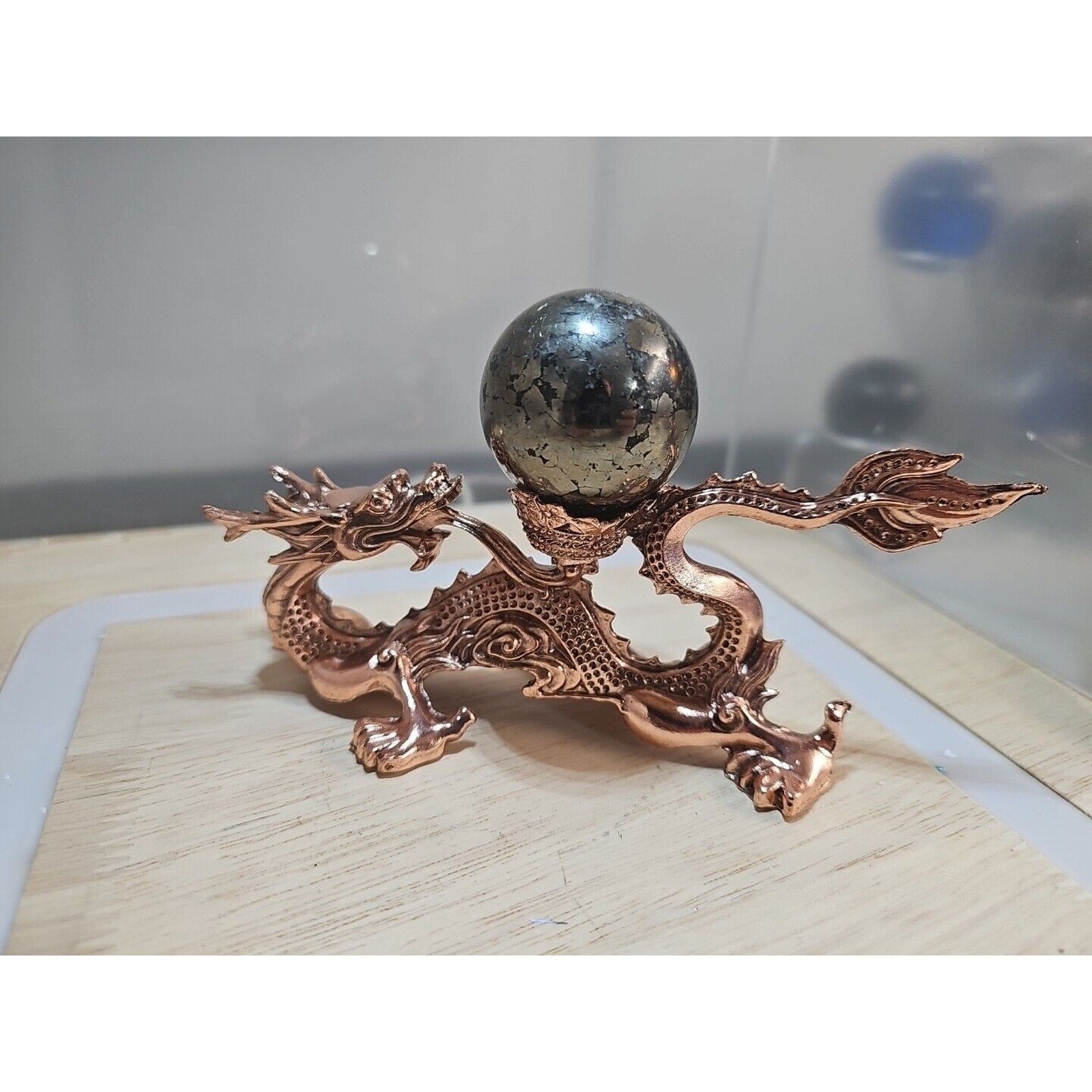 Chalcopyrite Crystal Sphere — 187g, 40mm+ | Peacock Ore Iridescent Natural Stone