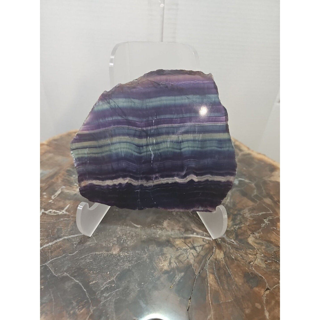 Rainbow Fluorite Crystal Flake Specimen — 380g | Natural Stone from Uruguay