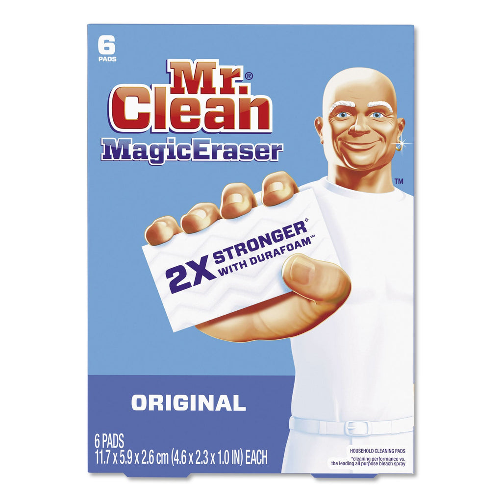 Mr. Clean Magic Eraser | 2.3" x 4.6", 1" Thick, White — 6 Packs/Carton (36 Total)