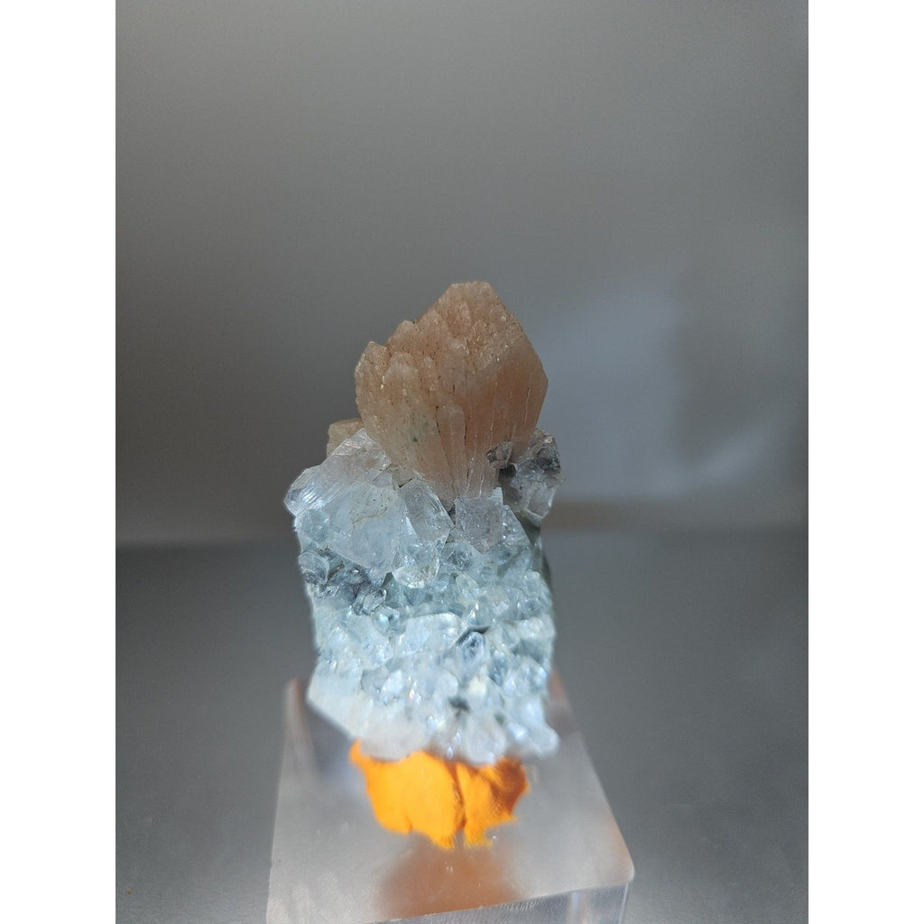Apophyllite with Pink Stilbite Crystal Specimen — 51g | Natural Cluster from Madagascar