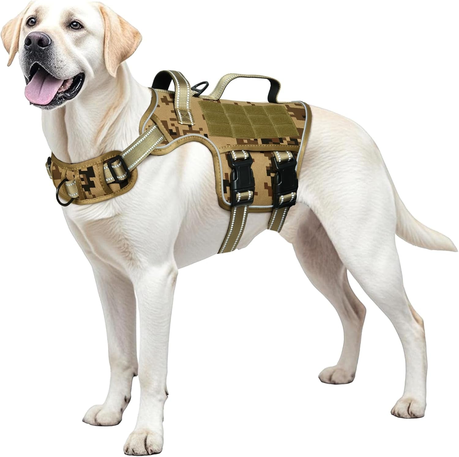 No-Pull Tactical Dog Harness with Molle System