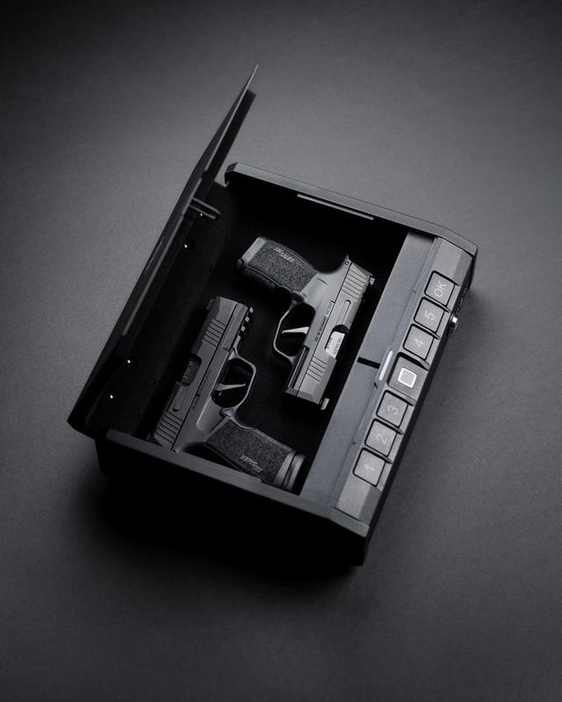 Iron PRO Biometric Fingerprint Gun Safe | Quick-Access Pistol Lock Box for Home, Nightstand & Car