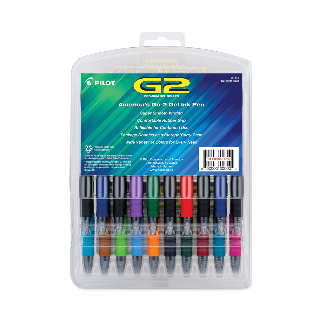 Pilot G2 Premium Gel Pen 20-Pack | Retractable Fine Point 0.7mm, Assorted Colors