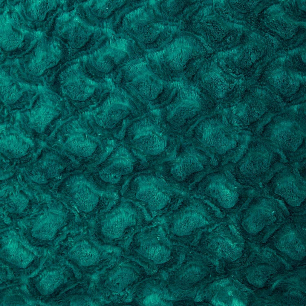 DaDa Bedding Mermaid Scale Emerald Green & Teal Faux Fur Sherpa Throw Blanket
