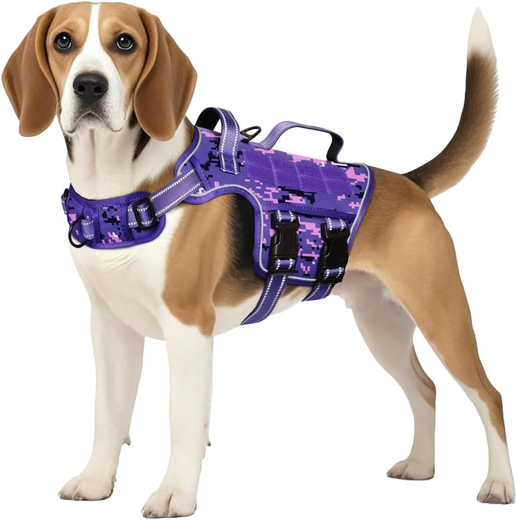 No-Pull Tactical Dog Harness with Molle System