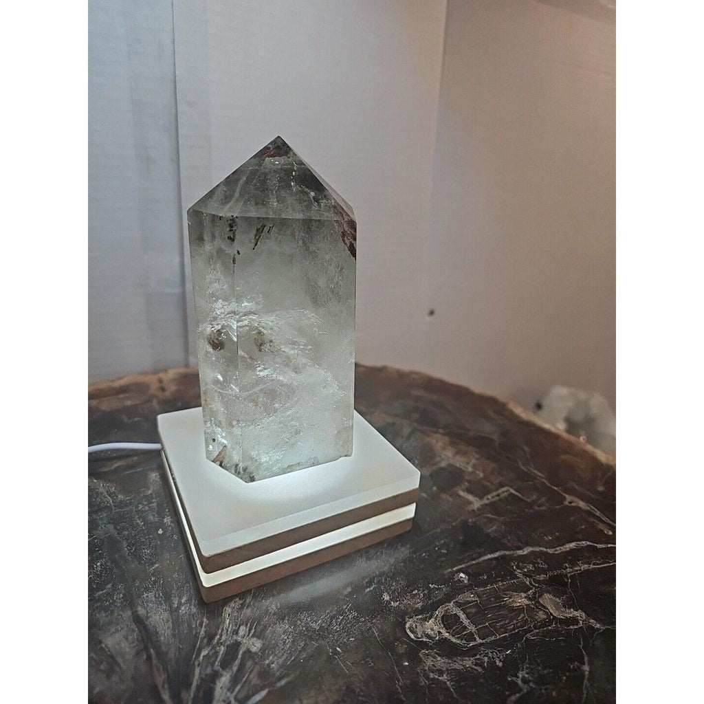 Green Ghost Phantom Quartz Obelisk — 1.73 lb | Natural Crystal Tower from Madagascar