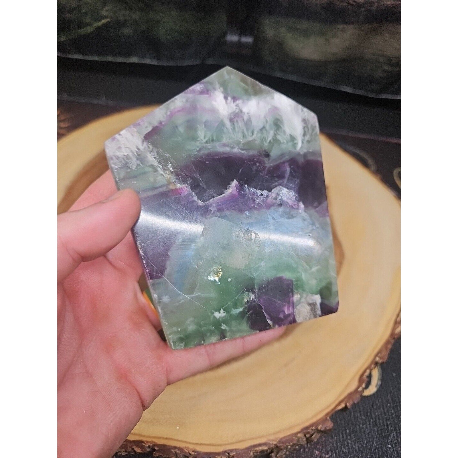 Snowflake Feather Fluorite Crystal Specimen — 1.15 lb | Collector-Grade Natural Stone