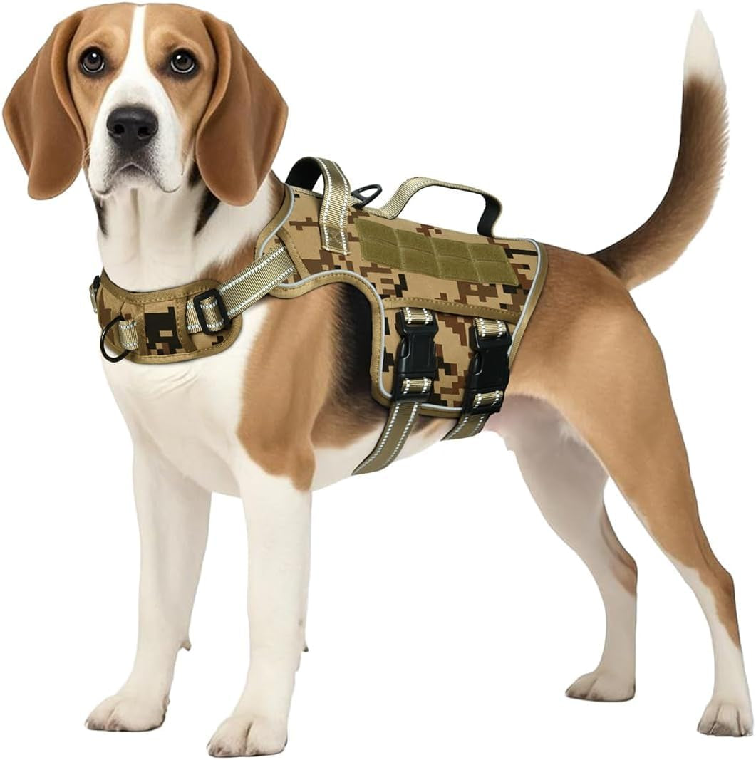 No-Pull Tactical Dog Harness with Molle System