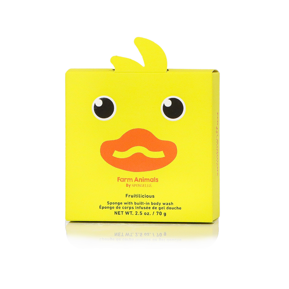 Spongellé Danny Duck Body Wash Infused Buffer — Farm Animals Collection