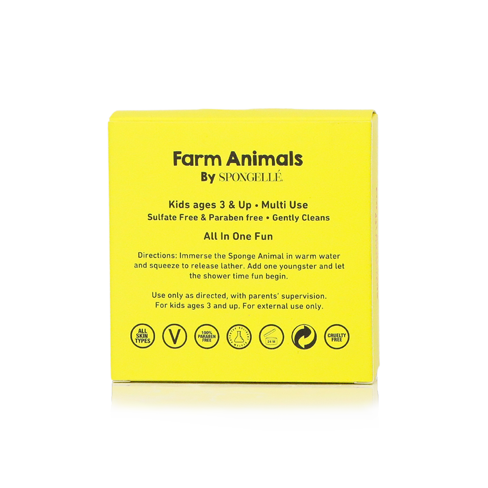 Spongellé Danny Duck Body Wash Infused Buffer — Farm Animals Collection