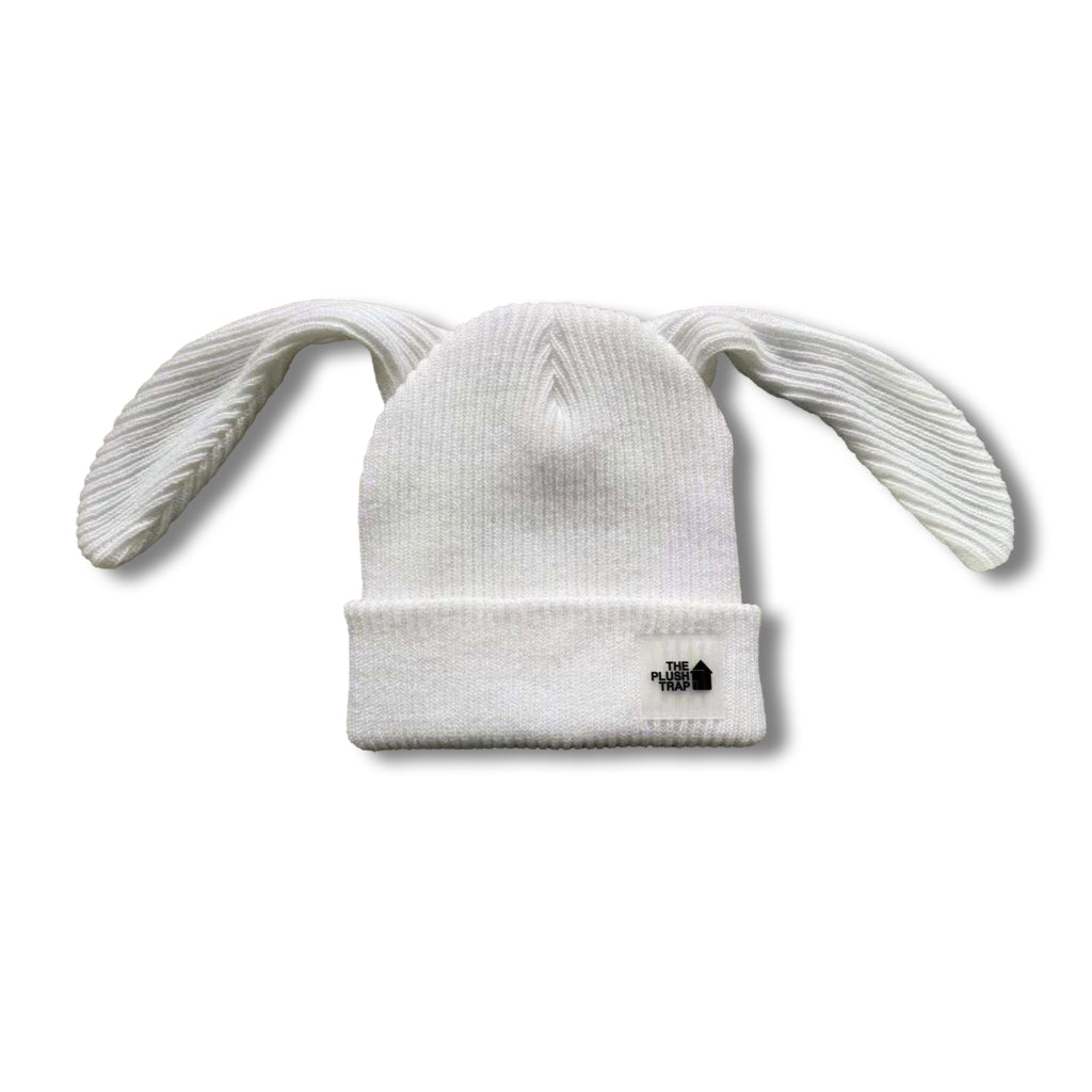Satin Lined Bunny Beanie Balaclava – Kawaii Ears Hat for Hair Protection, Alt Streetwear Ski Mask, Anime Winter Gift
