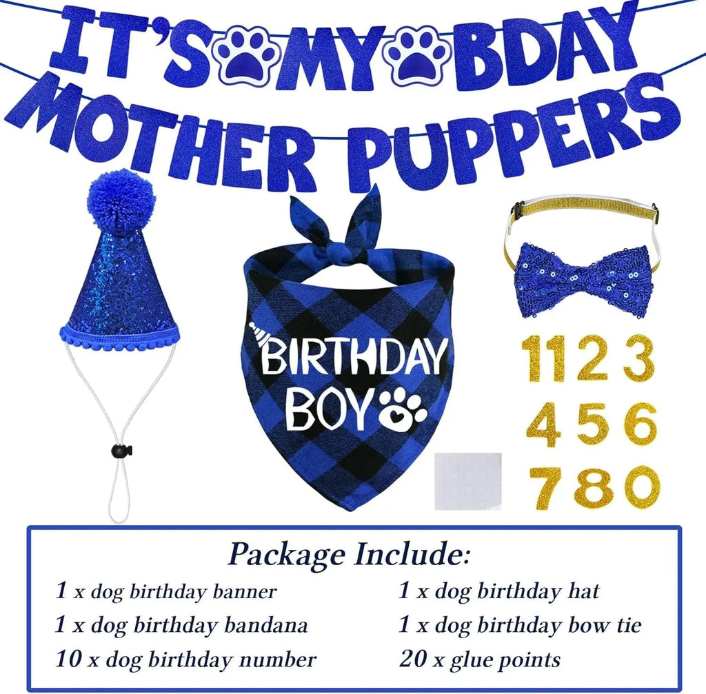 Dog Birthday Party Decoration Set