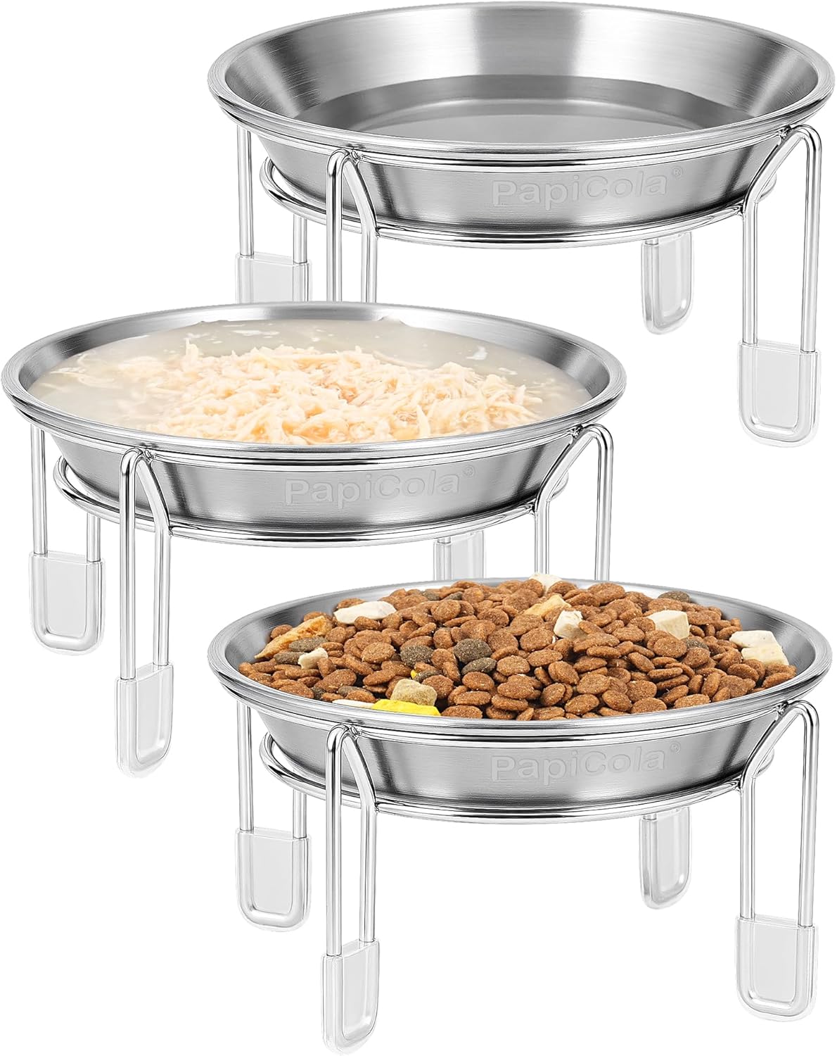 Elevated Stainless Steel Cat & Small Dog Bowls