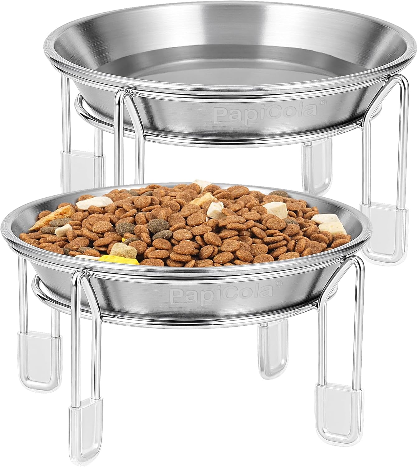 Elevated Stainless Steel Cat & Small Dog Bowls