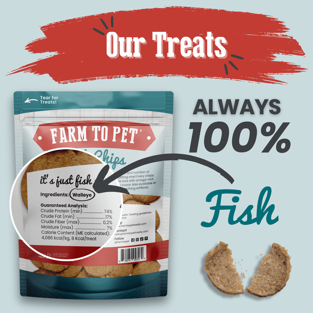 Wild-Caught Walleye Fish Chips for Dogs