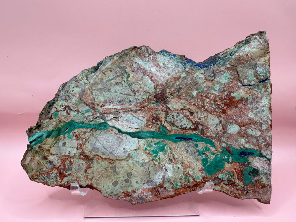 Malachite Azurite Slab - 7"x5"x0.3"