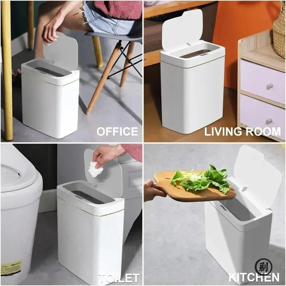 Touchless Smart Sensor Trash Can — 15L Automatic Bagging Garbage Bin