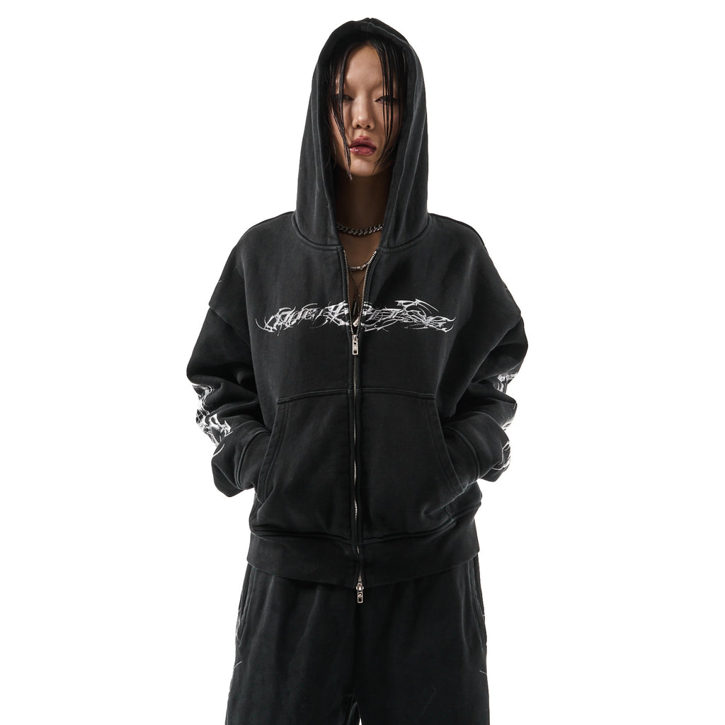 "TRIBAMETAL" ZIP UP
