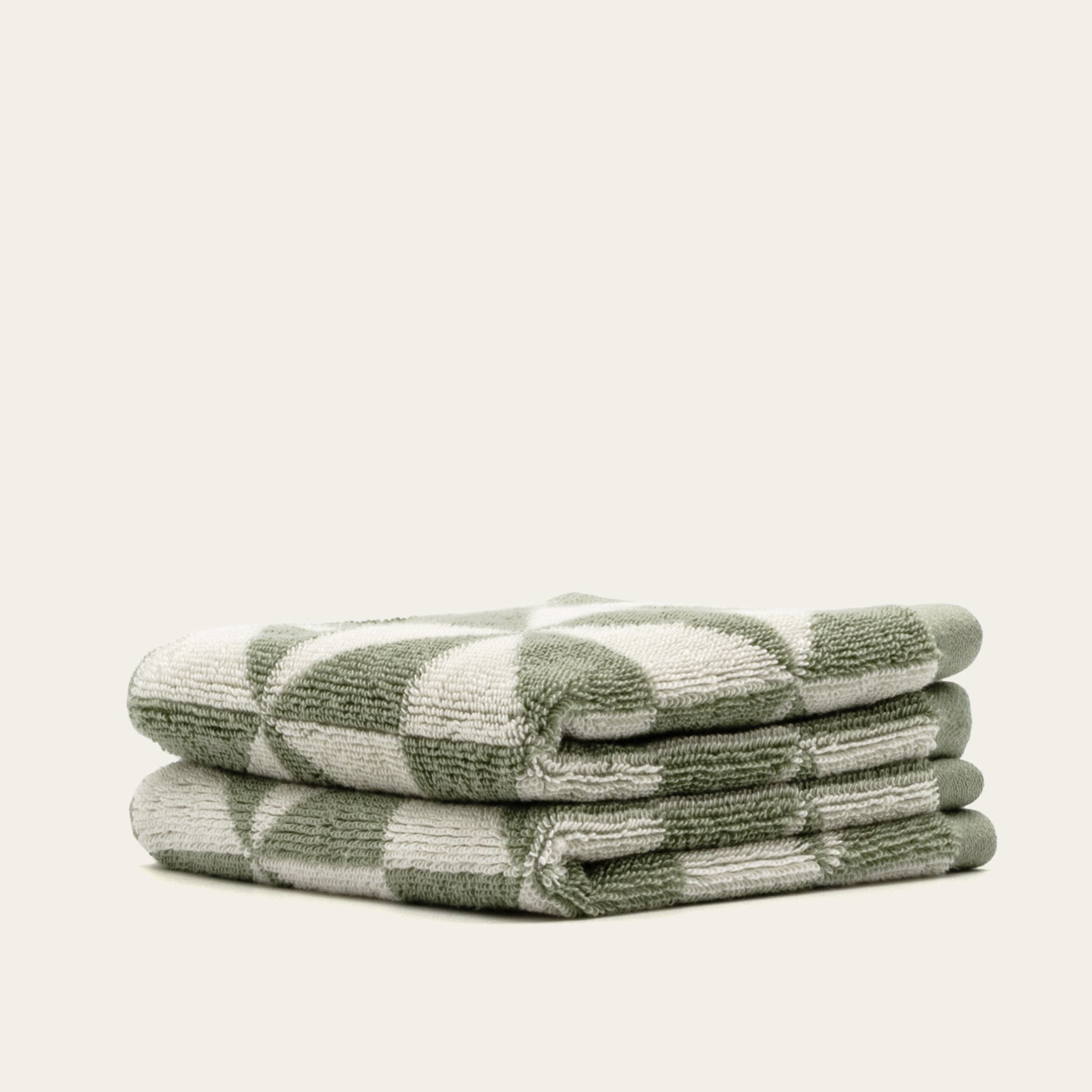 Italic Umbra Towels – 100% Australian Cotton, 600 GSM | Sage & Ecru | Sets from 2 to 12