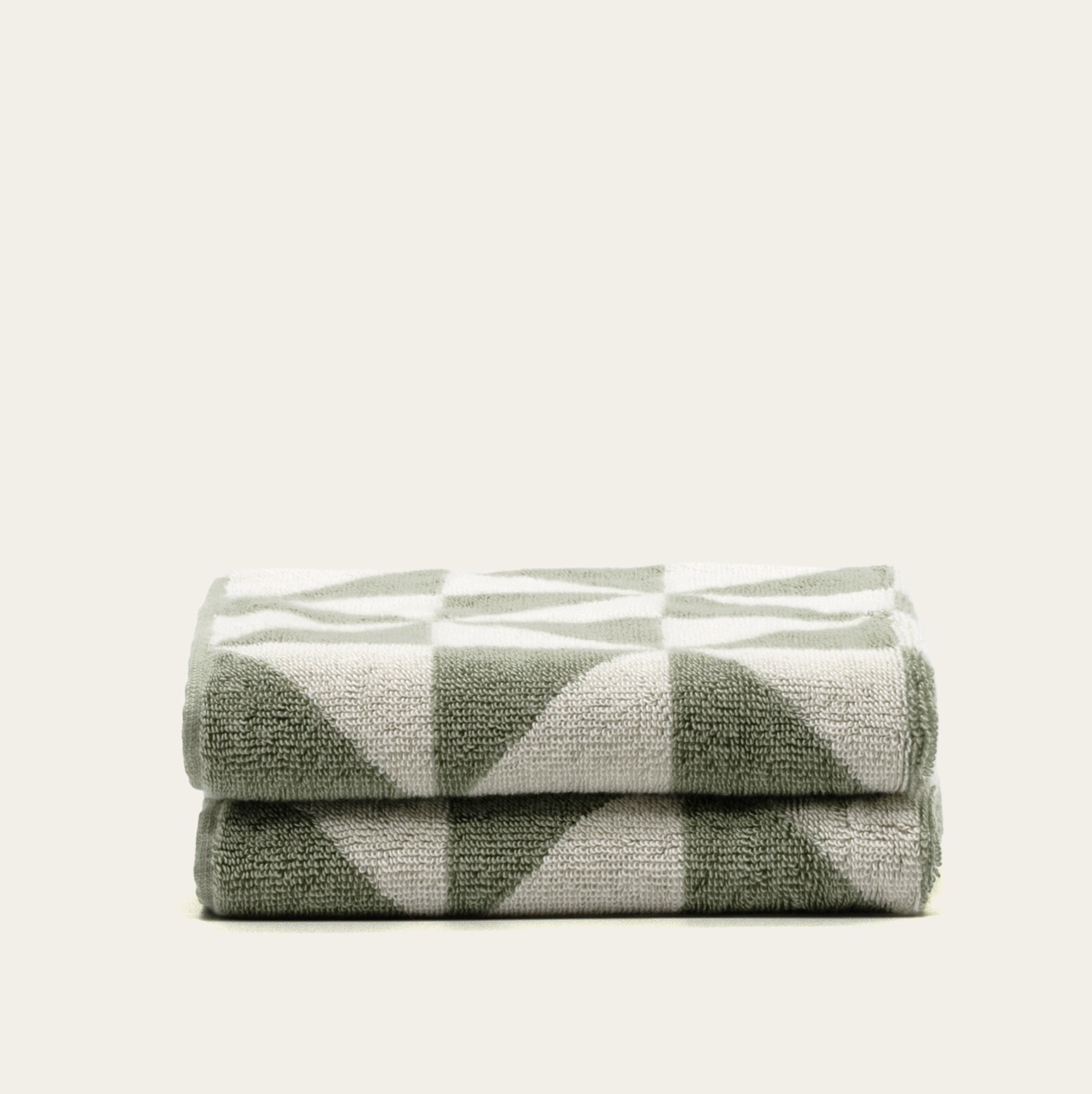 Italic Umbra Towels – 100% Australian Cotton, 600 GSM | Sage & Ecru | Sets from 2 to 12