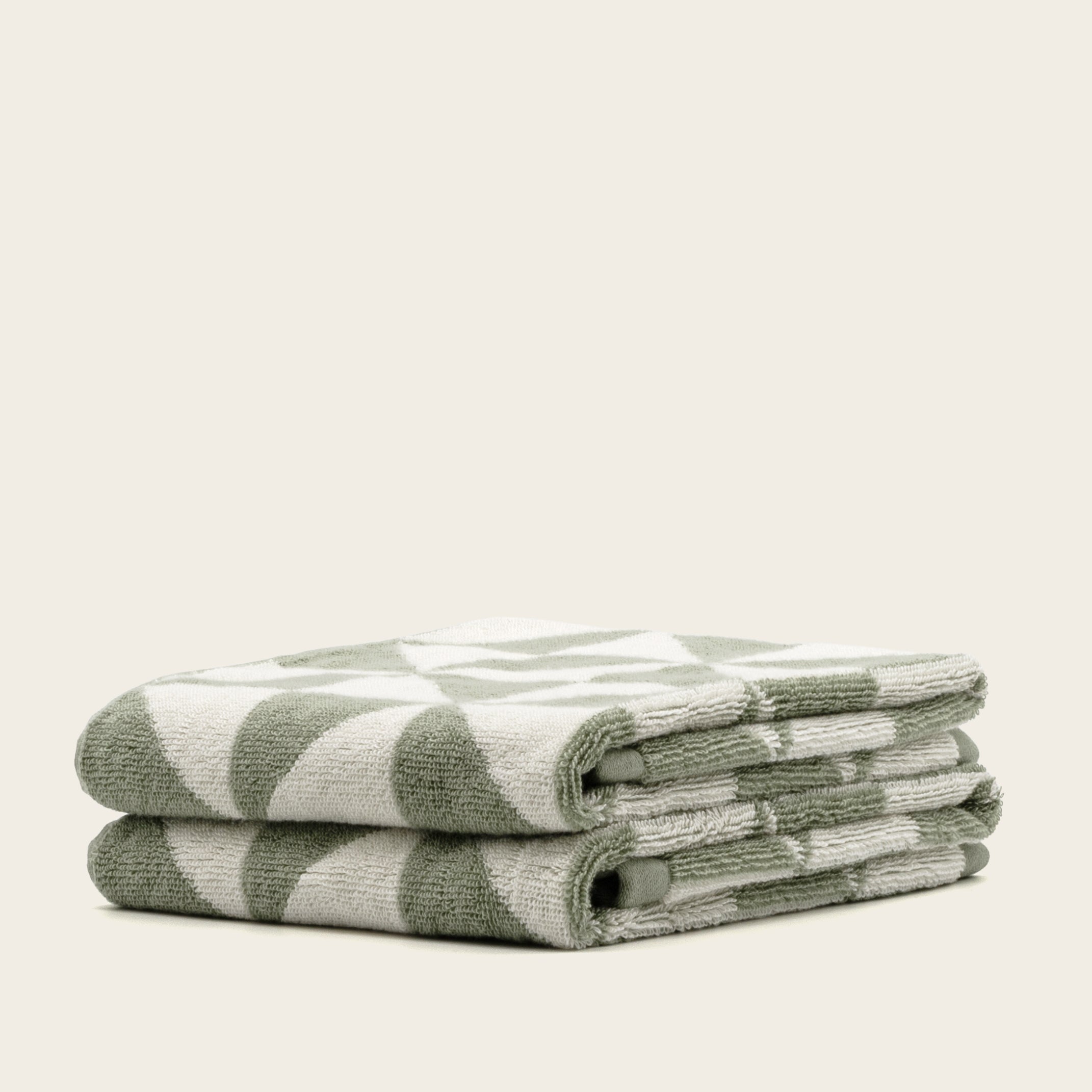 Italic Umbra Towels – 100% Australian Cotton, 600 GSM | Sage & Ecru | Sets from 2 to 12