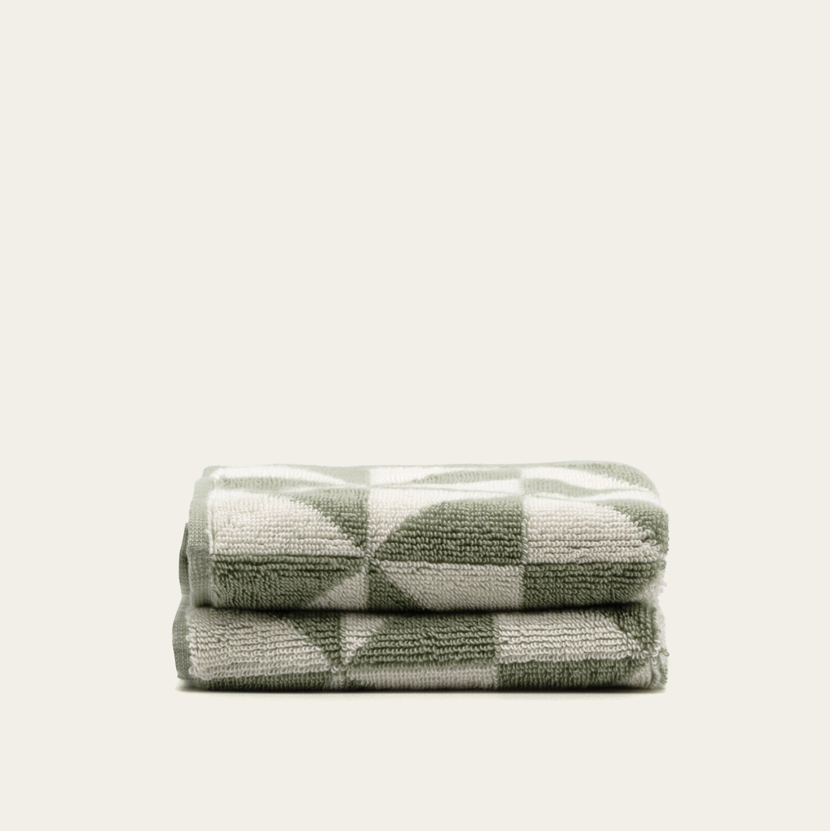 Italic Umbra Towels – 100% Australian Cotton, 600 GSM | Sage & Ecru | Sets from 2 to 12