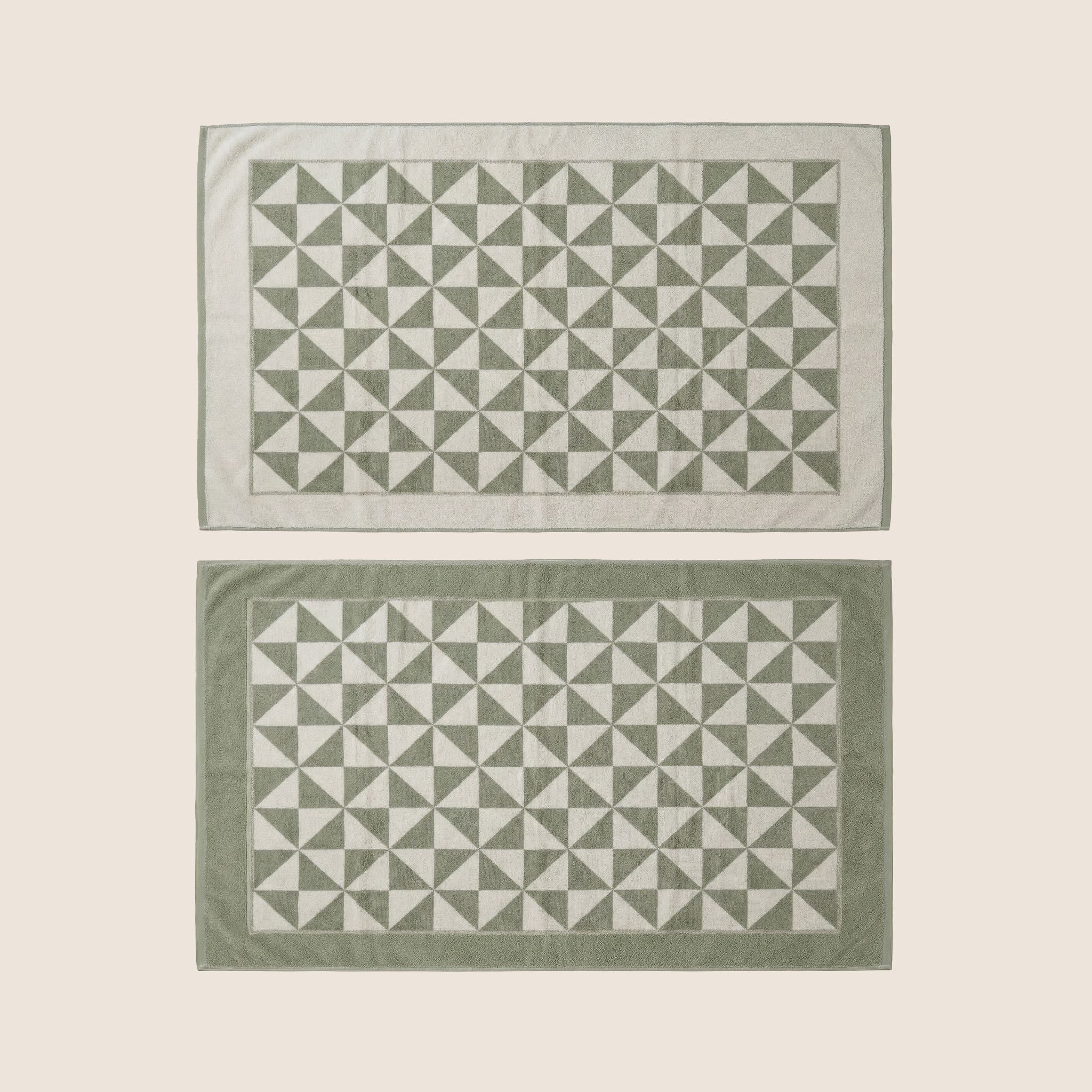Italic Umbra Towels – 100% Australian Cotton, 600 GSM | Sage & Ecru | Sets from 2 to 12