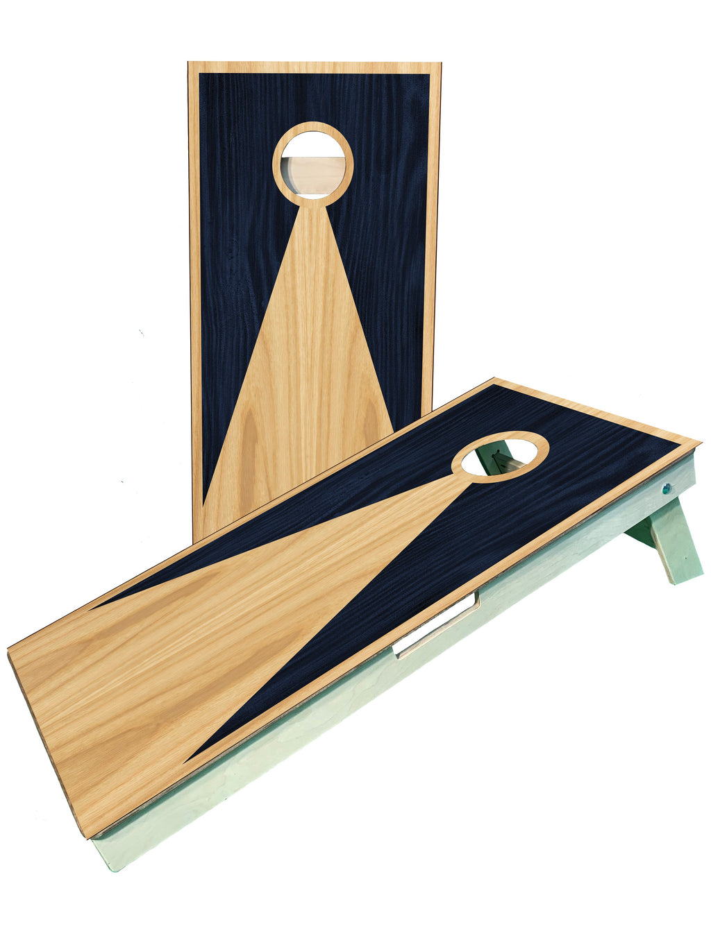 Triangle Wood Grain Cornhole Board Set — Premium Handcrafted in the USA