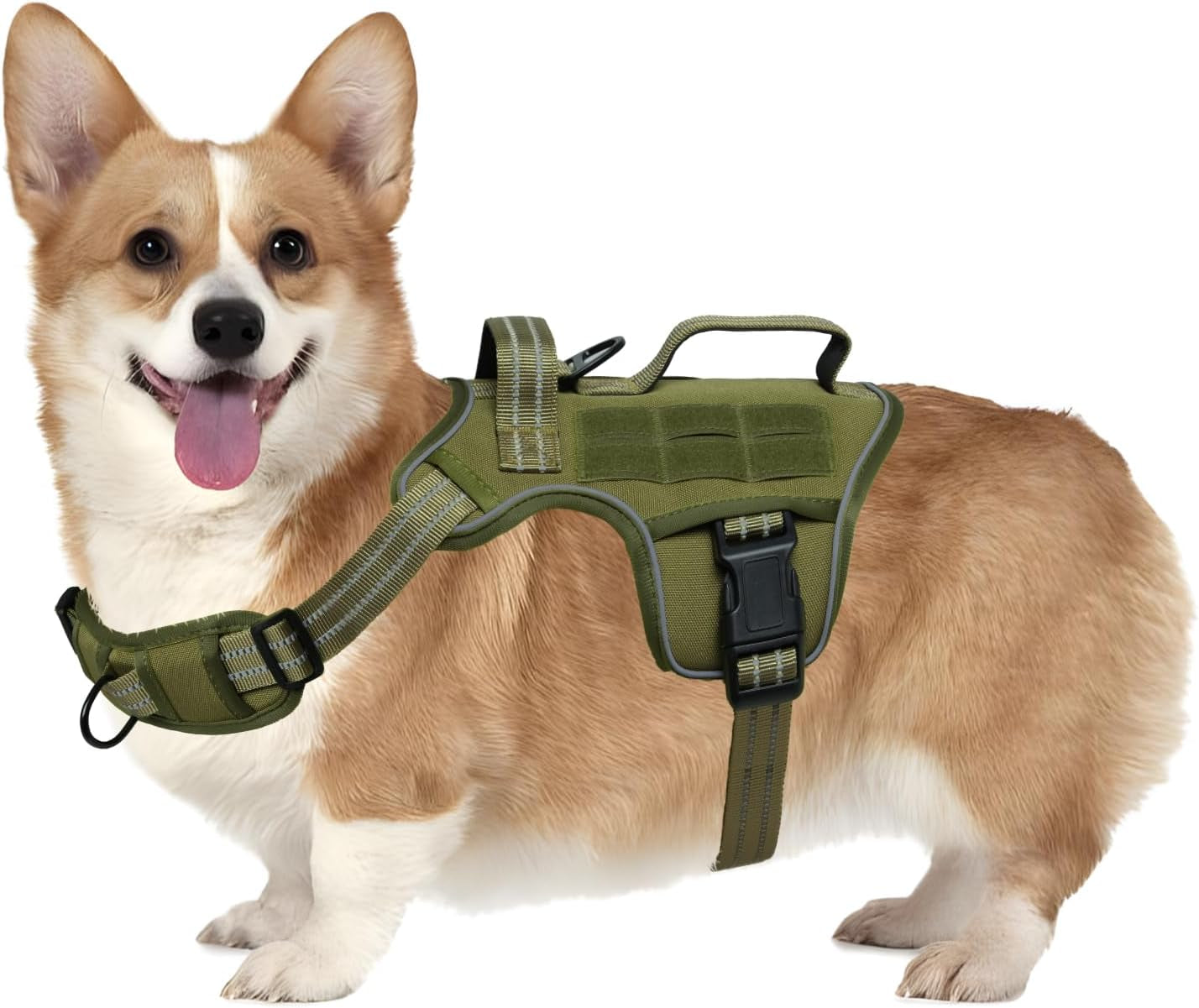 No-Pull Tactical Dog Harness with Molle System
