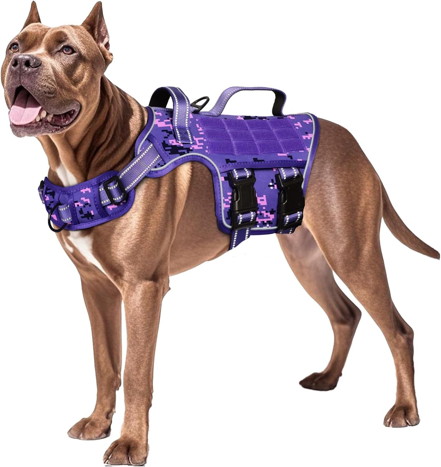 No-Pull Tactical Dog Harness with Molle System