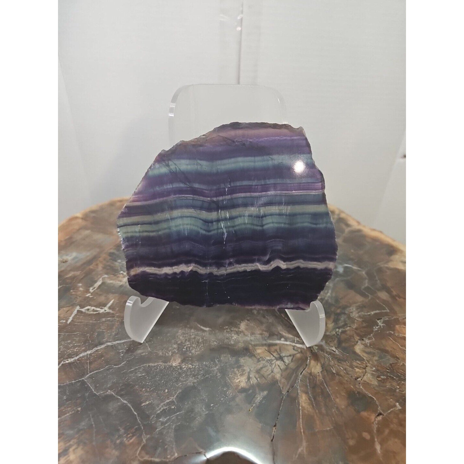 Rainbow Fluorite Crystal Flake Specimen — 380g | Natural Stone from Uruguay