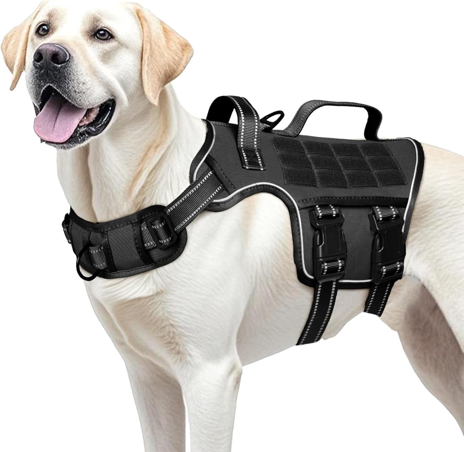 No-Pull Tactical Dog Harness with Molle System